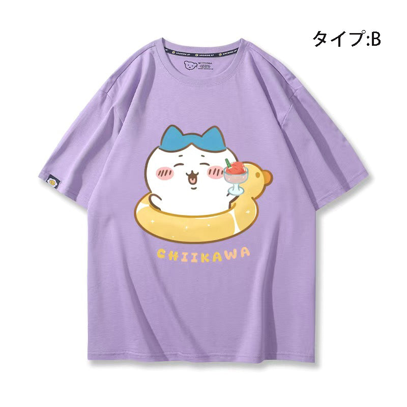 可愛いキャラ ゆるかわ トップス 水泳 ユニセックス 半袖Ｔシャツ