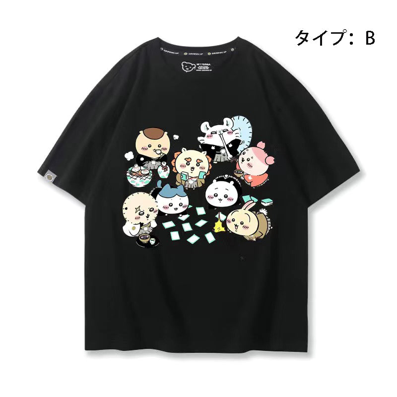 可愛いキャラ ゆるかわ トップス 日常 ユニセックス 半袖Ｔシャツ