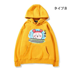 可愛いキャラ ゆるかわ トップス 麻雀対戦 ユニセックス 長袖 パーカー