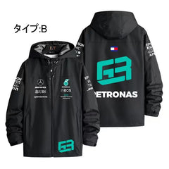 バイカースタイル アウター カーナンバー 44 メンズ 防風 防寒 レーシングジャケット