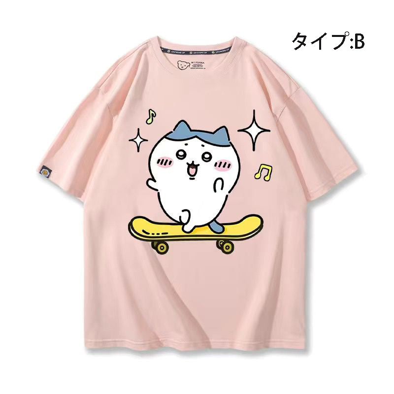 可愛いキャラ ゆるかわ トップス キックボード ユニセックス 半袖Ｔシャツ