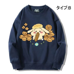 可愛いキャラ ゆるかわ トップス  作り手 ユニセックス 長袖 スウェット