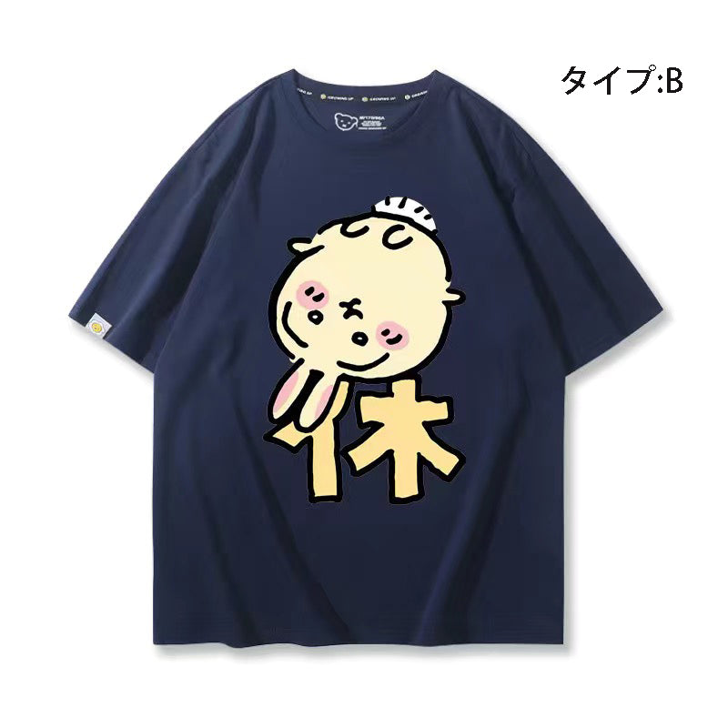 可愛いキャラ ゆるかわ トップス 休日 ユニセックス 半袖Ｔシャツ