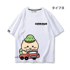 可愛いキャラ ゆるかわ トップス 初心者ドライバー ユニセックス 半袖Ｔシャツ