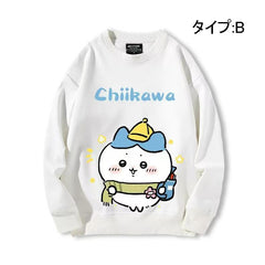 可愛いキャラ ゆるかわ トップス きれいなマフラー ユニセックス 長袖 スウェット