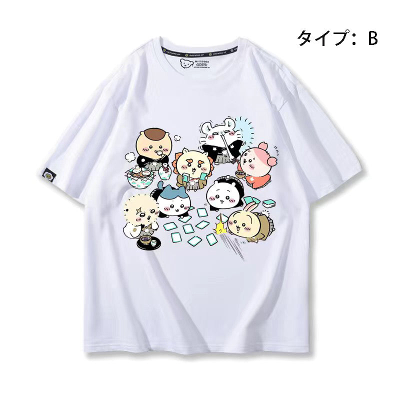 可愛いキャラ ゆるかわ トップス 日常 ユニセックス 半袖Ｔシャツ