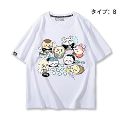 可愛いキャラ ゆるかわ トップス 日常 ユニセックス 半袖Ｔシャツ
