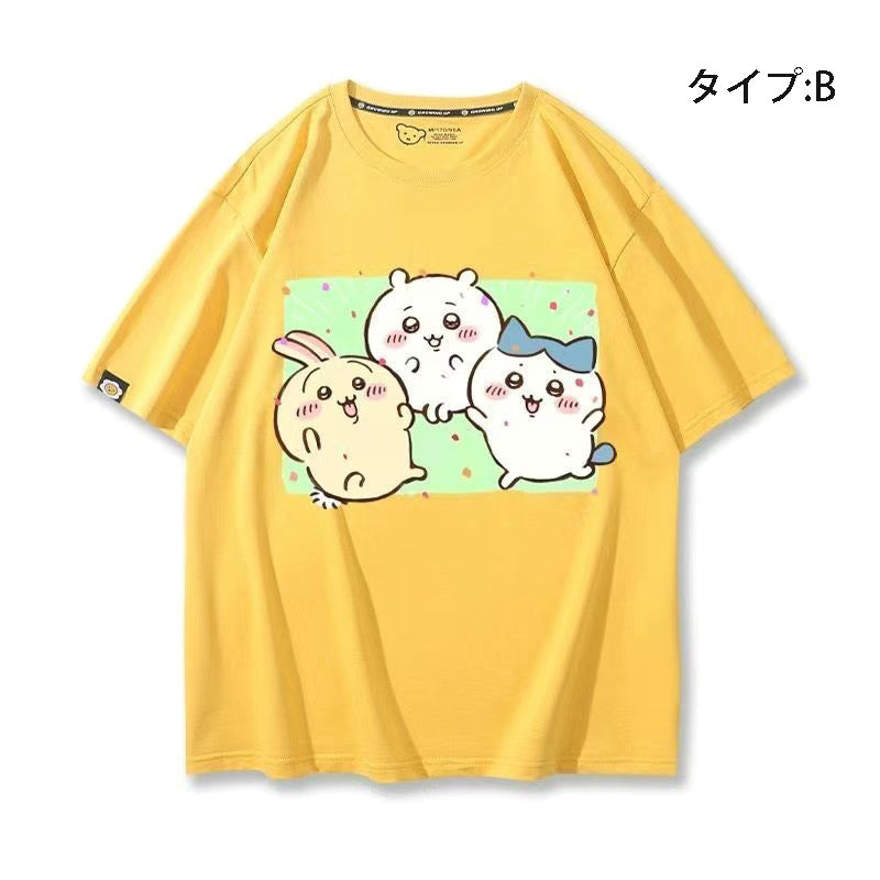 可愛いキャラ ゆるかわ トップス ゆったりとした生活 ユニセックス 半袖Ｔシャツ