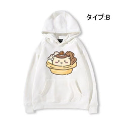 可愛いキャラ ゆるかわ トップス 甘党 ユニセックス 長袖 パーカー