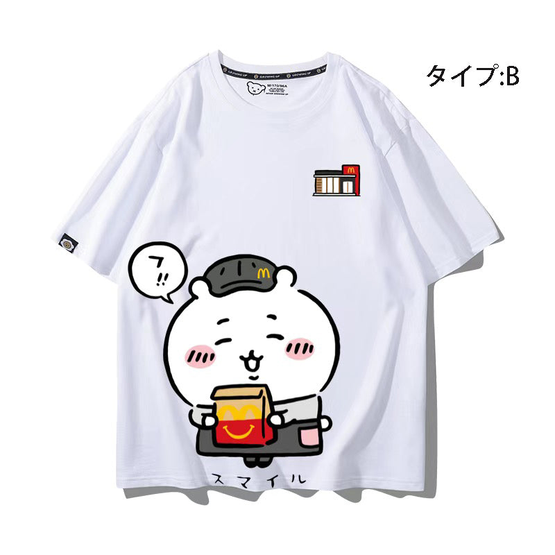 可愛いキャラ ゆるかわ トップス 勤め人 ユニセックス 半袖Ｔシャツ