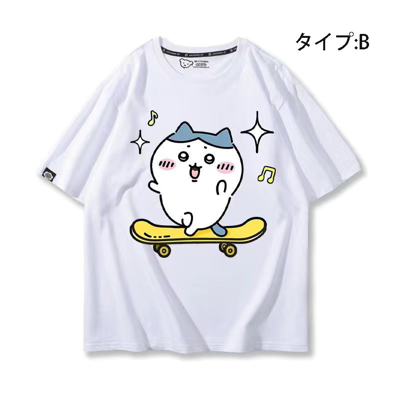 可愛いキャラ ゆるかわ トップス キックボード ユニセックス 半袖Ｔシャツ