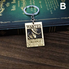 キャラクター  海賊アニメ風 雑貨 WANTED 手配書 メタルキーホルダー