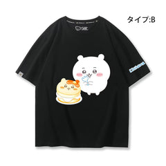 可愛いキャラ ゆるかわ トップス デザート ユニセックス 半袖Ｔシャツ
