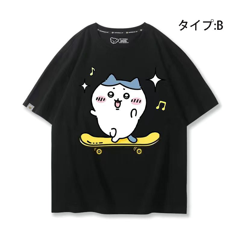 可愛いキャラ ゆるかわ トップス キックボード ユニセックス 半袖Ｔシャツ