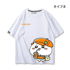 可愛いキャラ ゆるかわ トップス お出かけ ユニセックス 半袖Ｔシャツ