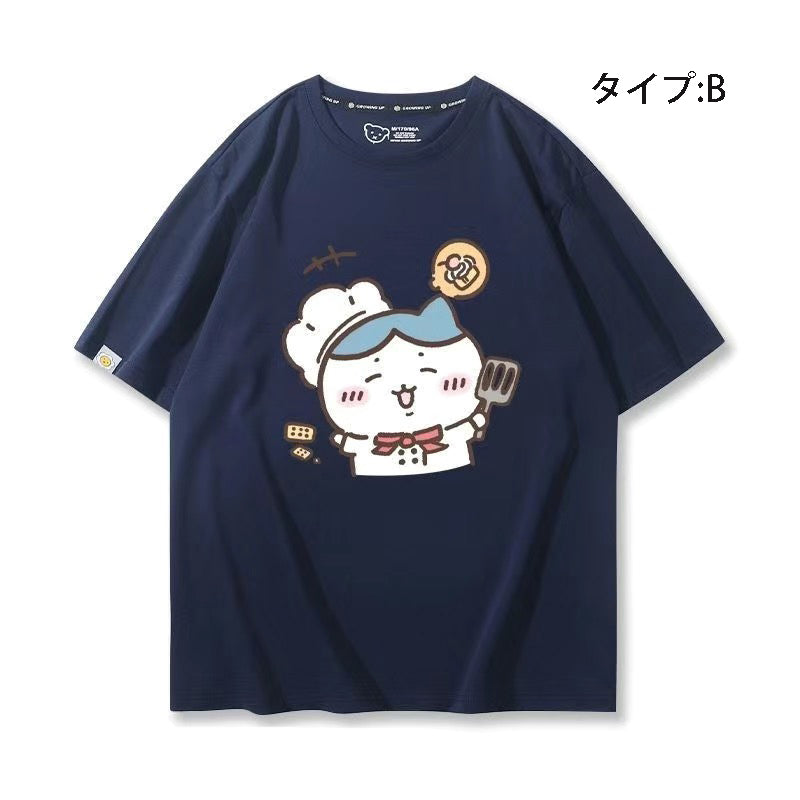 可愛いキャラ ゆるかわ トップス 料理人 ユニセックス 半袖Ｔシャツ