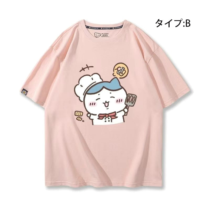 可愛いキャラ ゆるかわ トップス 料理人 ユニセックス 半袖Ｔシャツ