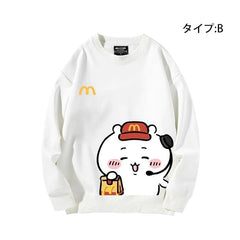 可愛いキャラ ゆるかわ トップス アルバイト ユニセックス 長袖 スウェット