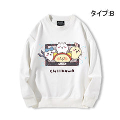可愛いキャラ ゆるかわ トップス  楽しい世界 ユニセックス 長袖 スウェット