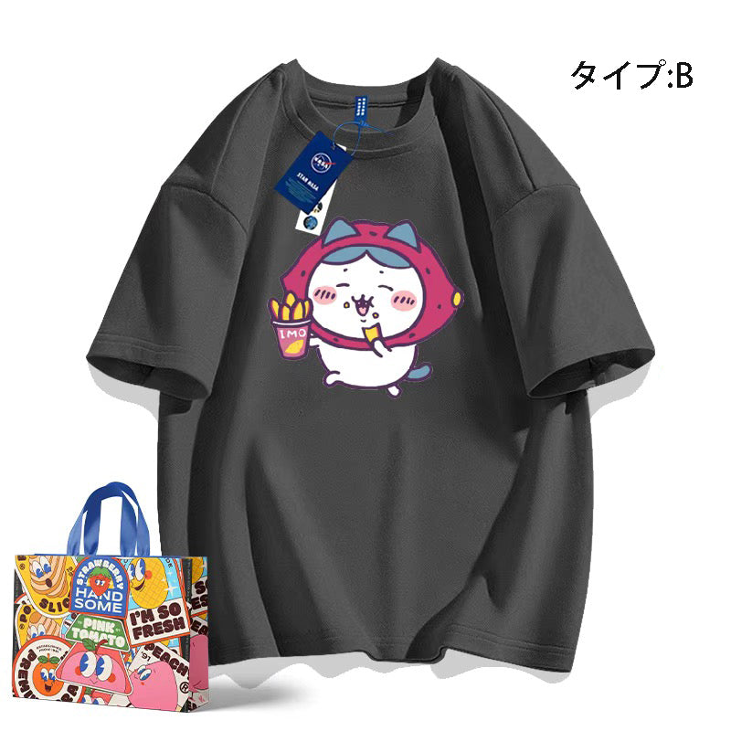 可愛いキャラ ゆるかわ トップス おやつ ユニセックス 半袖Ｔシャツ