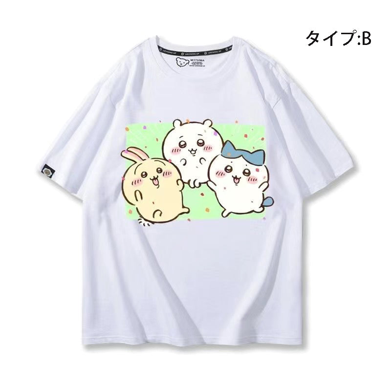 可愛いキャラ ゆるかわ トップス ゆったりとした生活 ユニセックス 半袖Ｔシャツ
