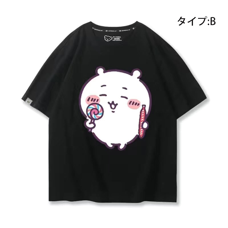 可愛いキャラ ゆるかわ トップス お菓子 ユニセックス 半袖Ｔシャツ