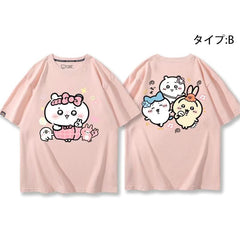 可愛いキャラ ゆるかわ トップス 集団遠足 ユニセックス 半袖Ｔシャツ