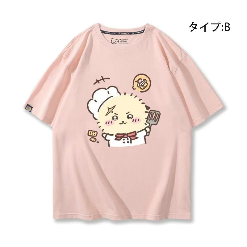 可愛いキャラ ゆるかわ トップス シェフ ユニセックス 半袖Ｔシャツ