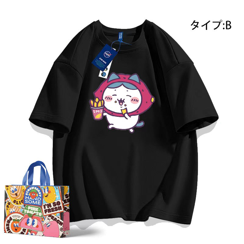 可愛いキャラ ゆるかわ トップス おやつ ユニセックス 半袖Ｔシャツ