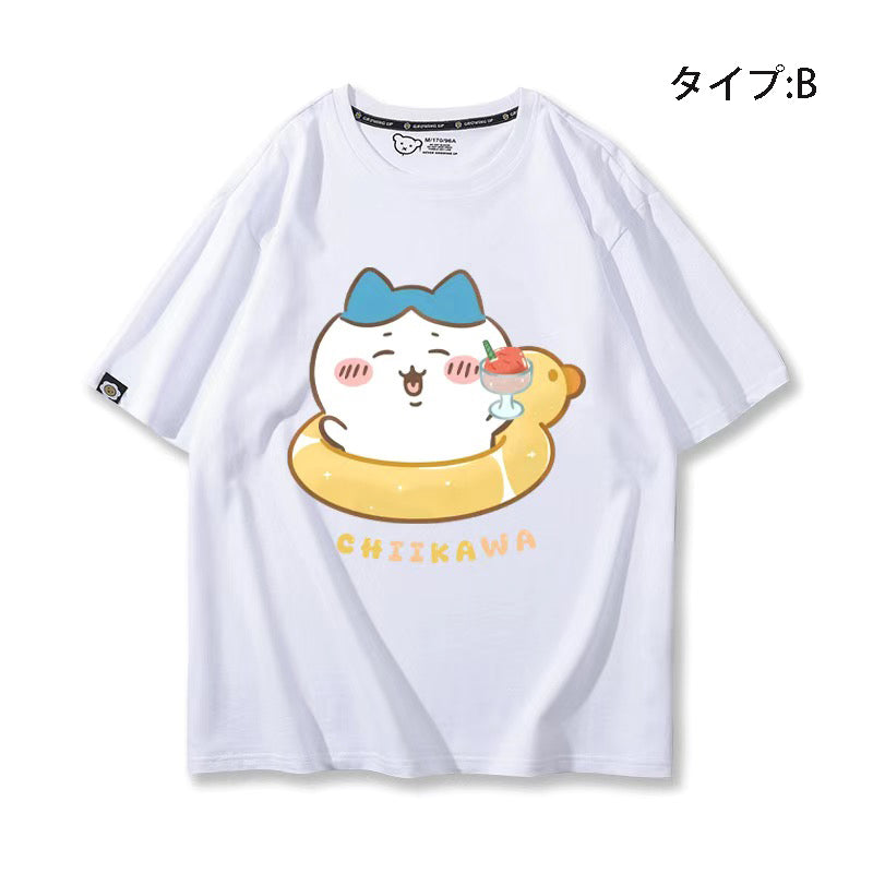 可愛いキャラ ゆるかわ トップス 水泳 ユニセックス 半袖Ｔシャツ