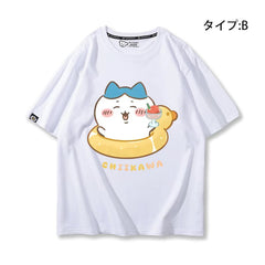 可愛いキャラ ゆるかわ トップス 水泳 ユニセックス 半袖Ｔシャツ