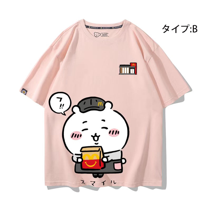 可愛いキャラ ゆるかわ トップス 勤め人 ユニセックス 半袖Ｔシャツ