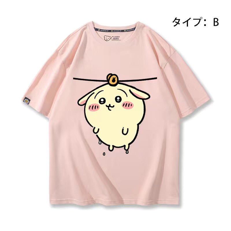 可愛いキャラ ゆるかわ トップス 洗濯 ユニセックス 半袖Ｔシャツ