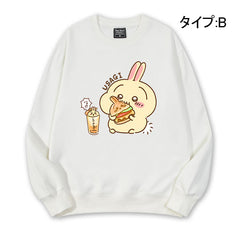 可愛いキャラ ゆるかわ トップス 楽しいゲーム ユニセックス 長袖 スウェット