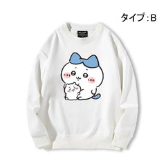 可愛いキャラ ゆるかわ トップス ぎゅっ ユニセックス 長袖 スウェット
