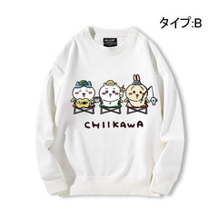 可愛いキャラ ゆるかわ トップス 楽しい時光 ユニセックス 長袖 スウェット