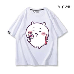 可愛いキャラ ゆるかわ トップス お菓子 ユニセックス 半袖Ｔシャツ