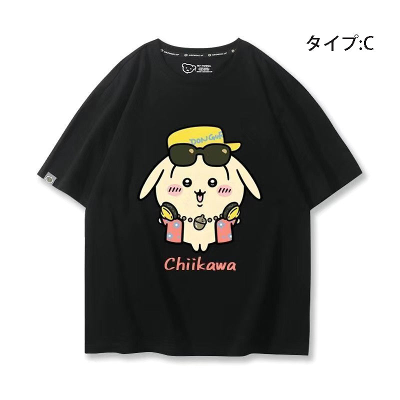 可愛いキャラ ゆるかわ トップス グループ ユニセックス 半袖Ｔシャツ