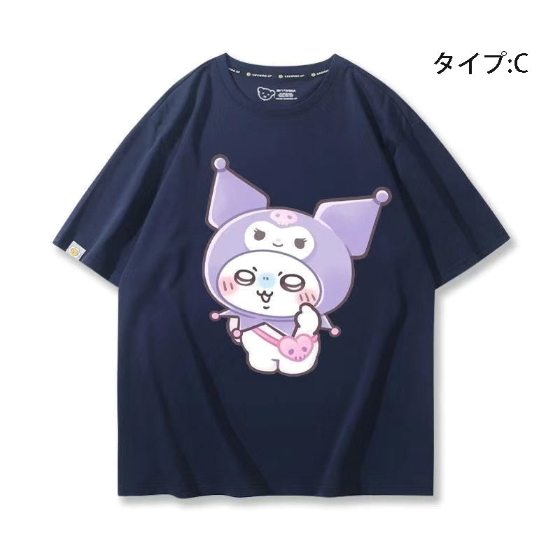 キャラクター 可愛い トップス 遠足 ユニセックス 半袖Ｔシャツ