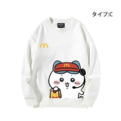 可愛いキャラ ゆるかわ トップス アルバイト ユニセックス 長袖 スウェット