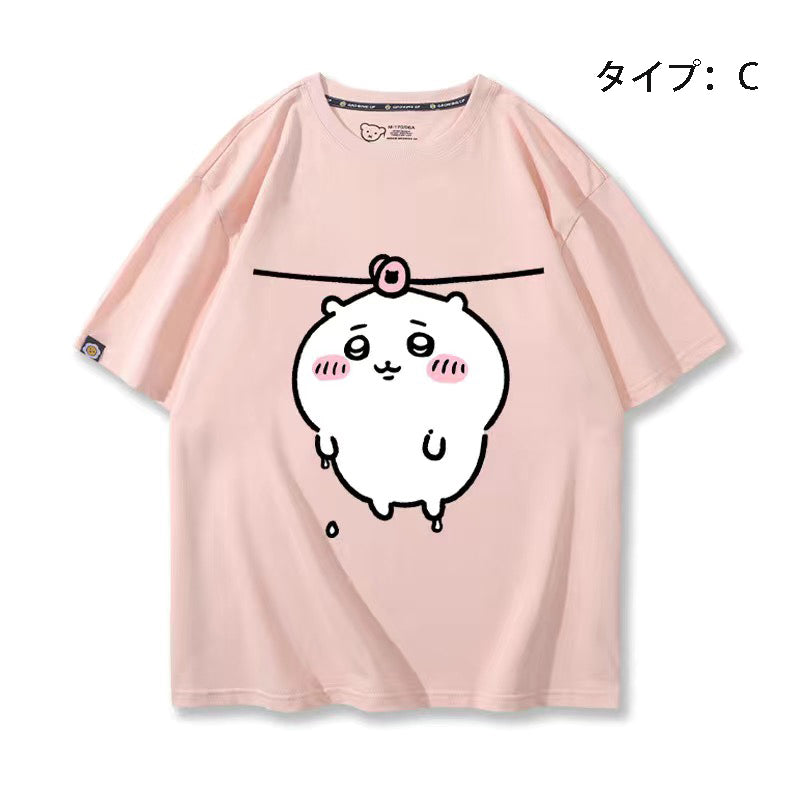 可愛いキャラ ゆるかわ トップス 洗濯 ユニセックス 半袖Ｔシャツ