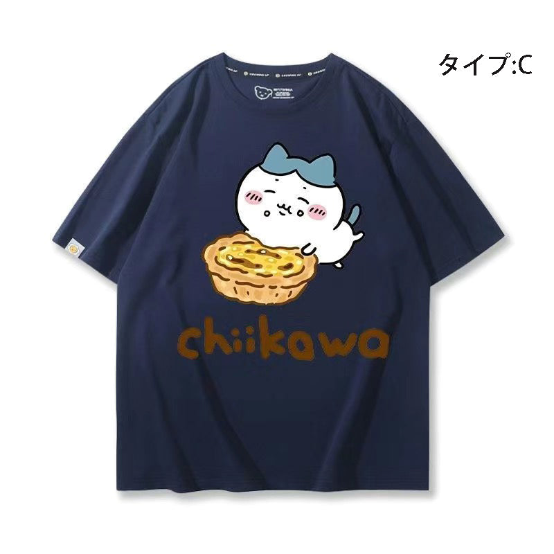 可愛いキャラ ゆるかわ トップス 美味しいエッグタルト ユニセックス 半袖Ｔシャツ