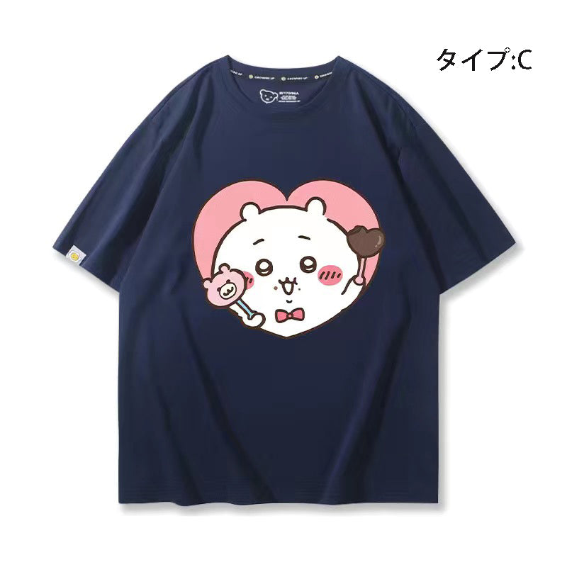 可愛いキャラ ゆるかわ トップス 美味しい料理 ユニセックス 半袖Ｔシャツ