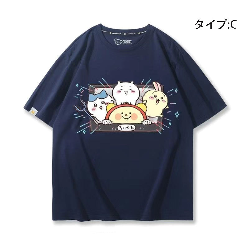 可愛いキャラ ゆるかわ トップス ゆったりとした生活 ユニセックス 半袖Ｔシャツ