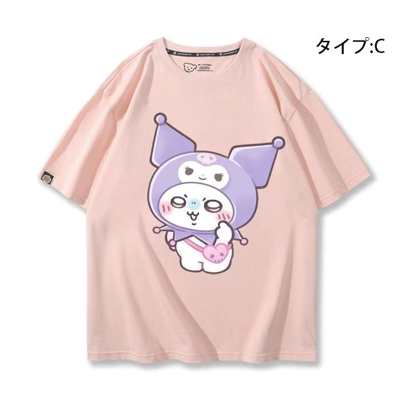 キャラクター 可愛い トップス 遠足 ユニセックス 半袖Ｔシャツ