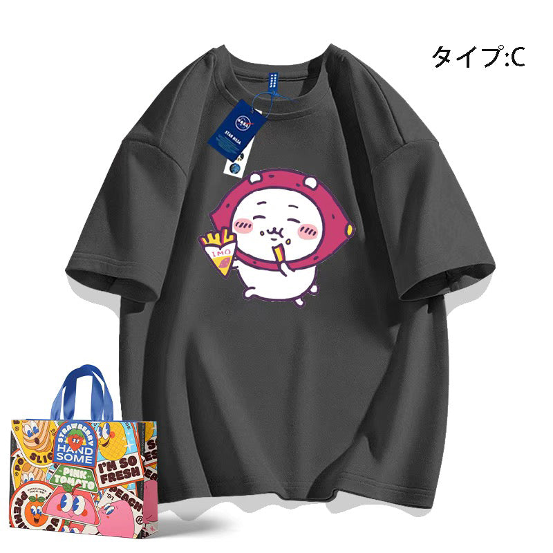 可愛いキャラ ゆるかわ トップス おやつ ユニセックス 半袖Ｔシャツ