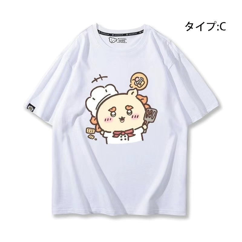 可愛いキャラ ゆるかわ トップス シェフ ユニセックス 半袖Ｔシャツ