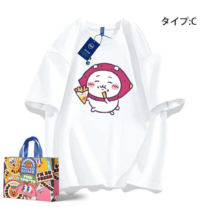 可愛いキャラ ゆるかわ トップス おやつ ユニセックス 半袖Ｔシャツ