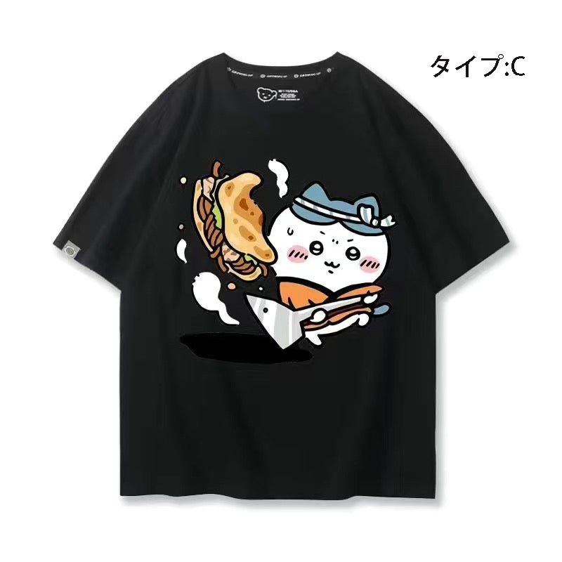 可愛いキャラ ゆるかわ トップス シェフ ユニセックス 半袖Ｔシャツ