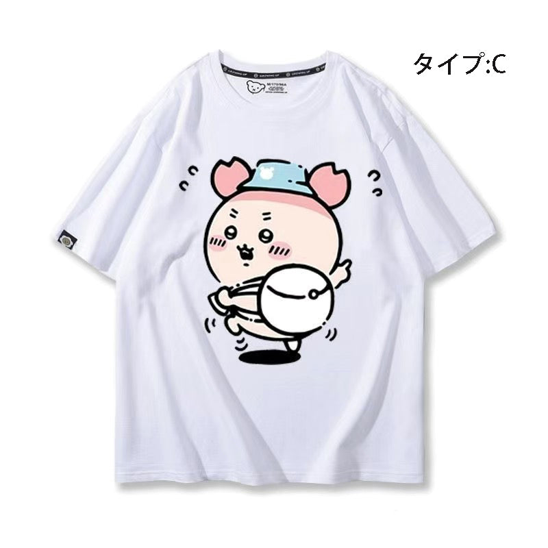 可愛いキャラ ゆるかわ トップス 旅行 ユニセックス 半袖Ｔシャツ
